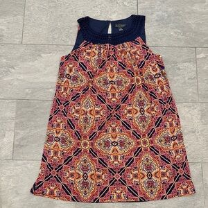 Jessica Howard Navy and Multicolor paisley Patterned Dress. Size 18W